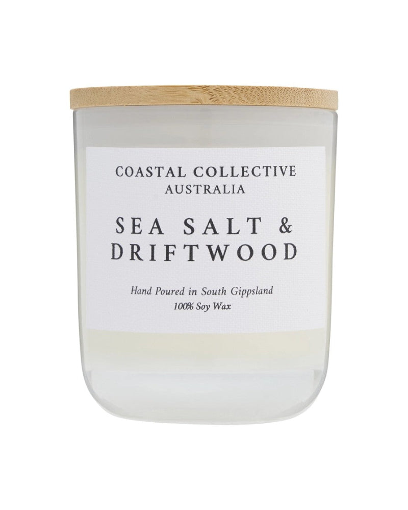 Sea Salt & Driftwood Jar Wax Candle – 200 g  | Coastal Collective
