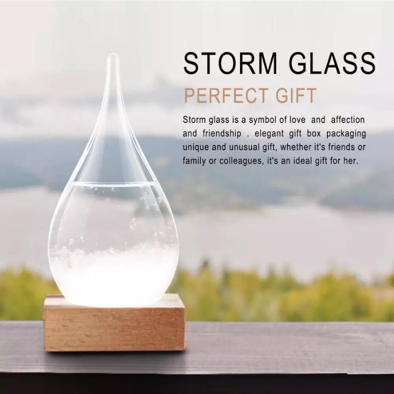 Storm Glass Weather Predictor – Decorative Weather Crystal Display