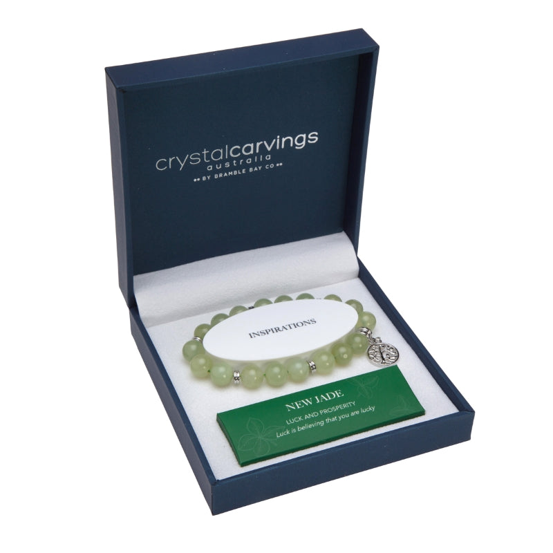 New Jade Tree of Life Charm Bracelet