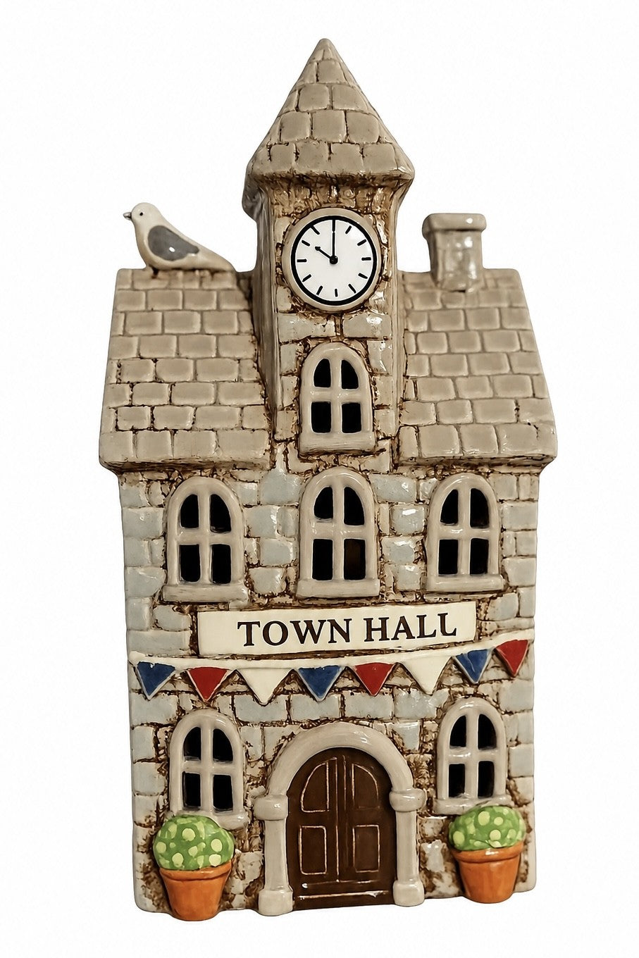 Town Hall Ceramic Tealight Holder