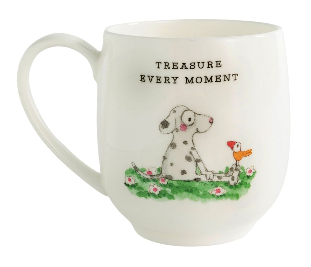 Twigseeds Fine Bone China Cup – “Treasure” (Feathered Philosophers) 310 mL