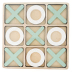 Sage & White Classic Tic Tac Toe Set – 17 cm Tabletop Game & Decorative Accent