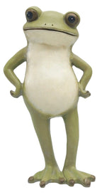 Green Standing Frog Resin Ornament – 21 cm Garden & Home Décor Accent