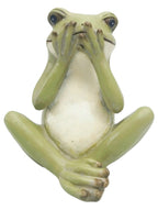 Green Sitting Frog Resin Ornament – 15 cm Garden & Home Décor Statue