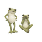 Green Sitting Frog Resin Ornament – 15 cm Garden & Home Décor Statue
