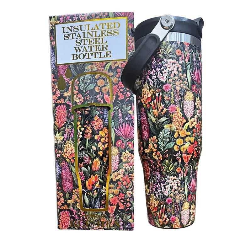 Water Bottle – Australian Natives (Insulated Stainless Steel Bottle)1200ml