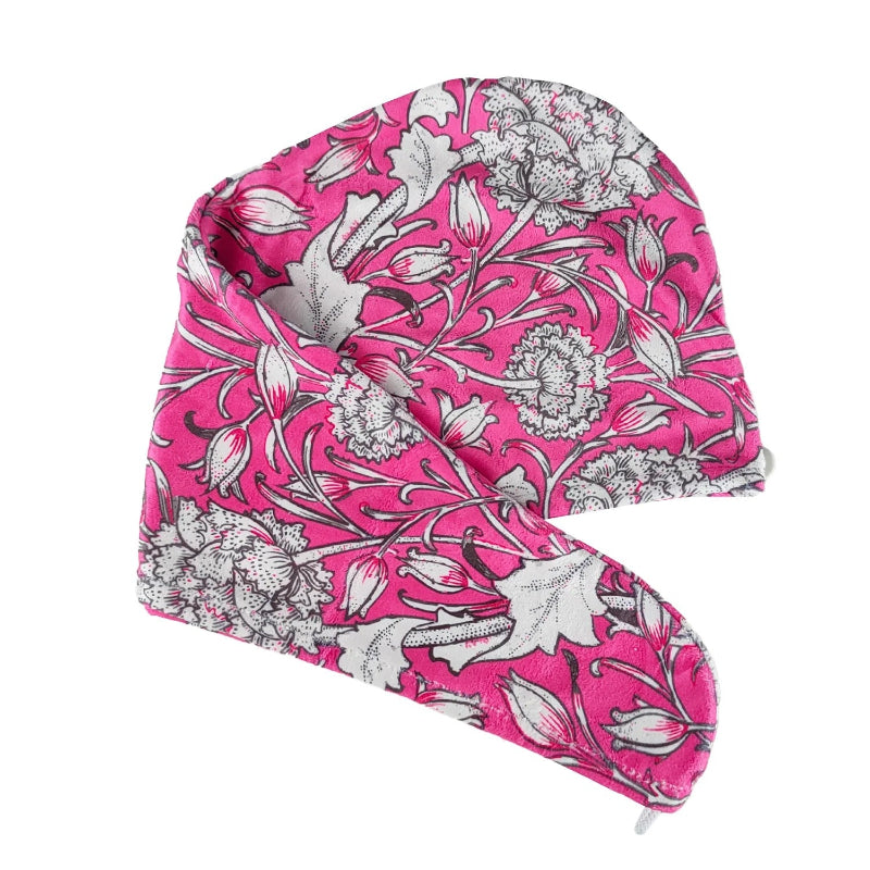William Morris Hair Wrap – Wild Tulip Floral Microfiber Wrap