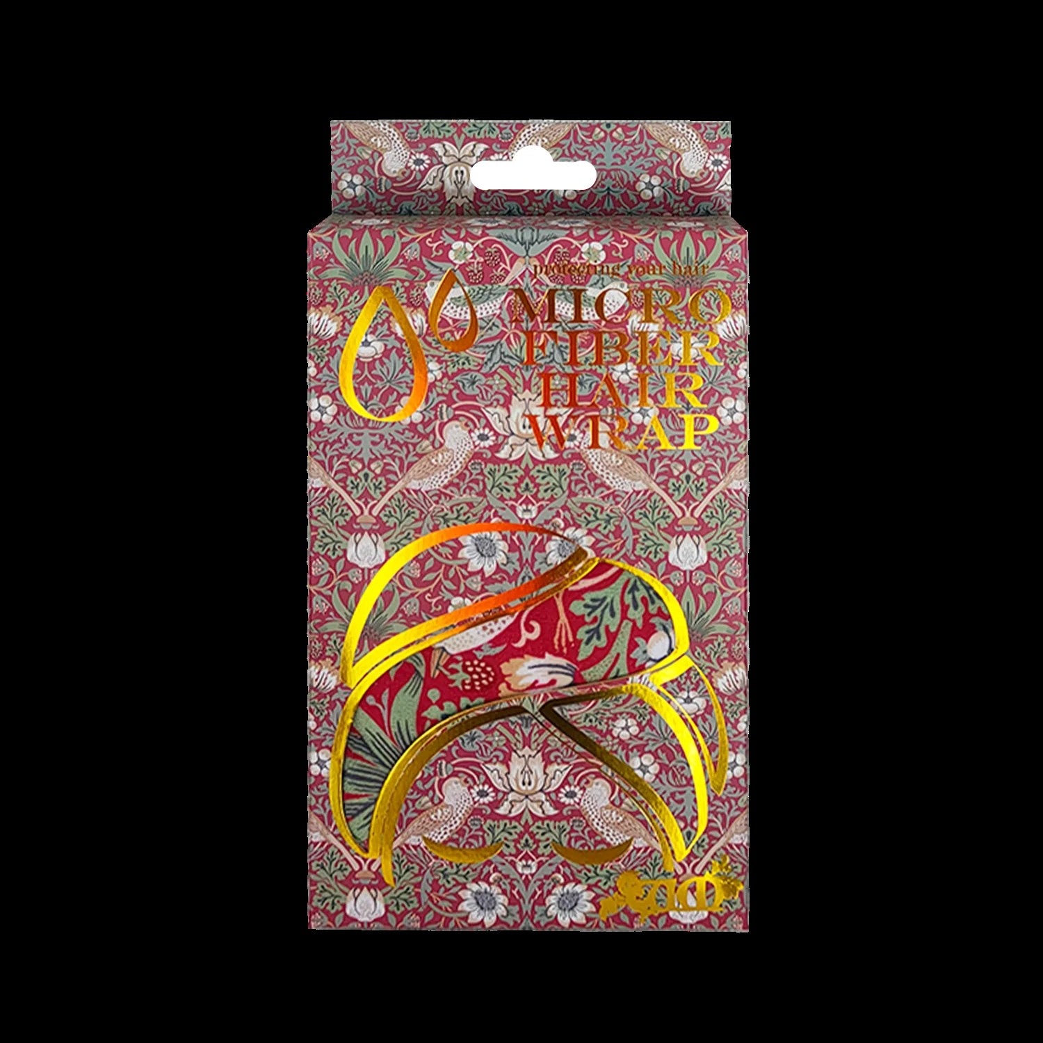 William Morris Strawberry Thief – Red Floral Microfiber Hair Wrap
