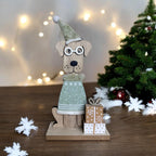 Wooden & Felt Christmas Dog – Christmas Decoration