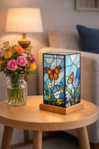 Stained Glass Butterfly Lamp – Yellow Rock