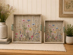 Wildflower Trays Set of 2 – Decorative Floral Home Décor Trays