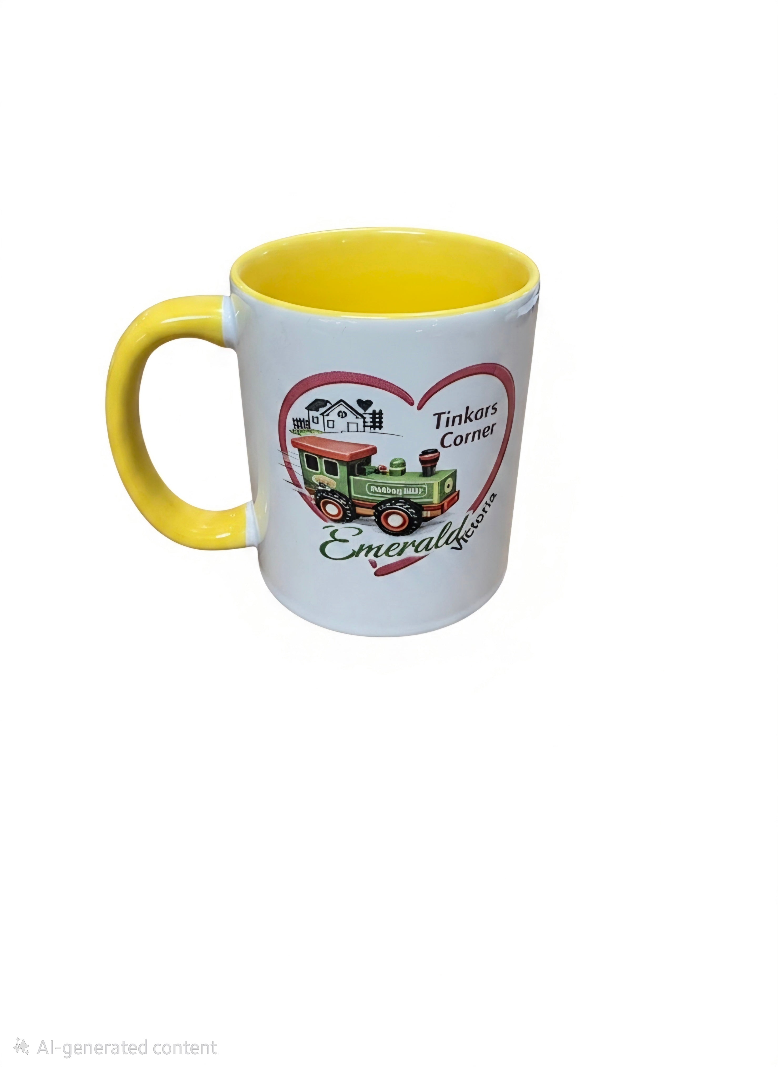 Tinkars Corner Yellow Mug | Emerald Victoria Puffing Billy Gift 325ml