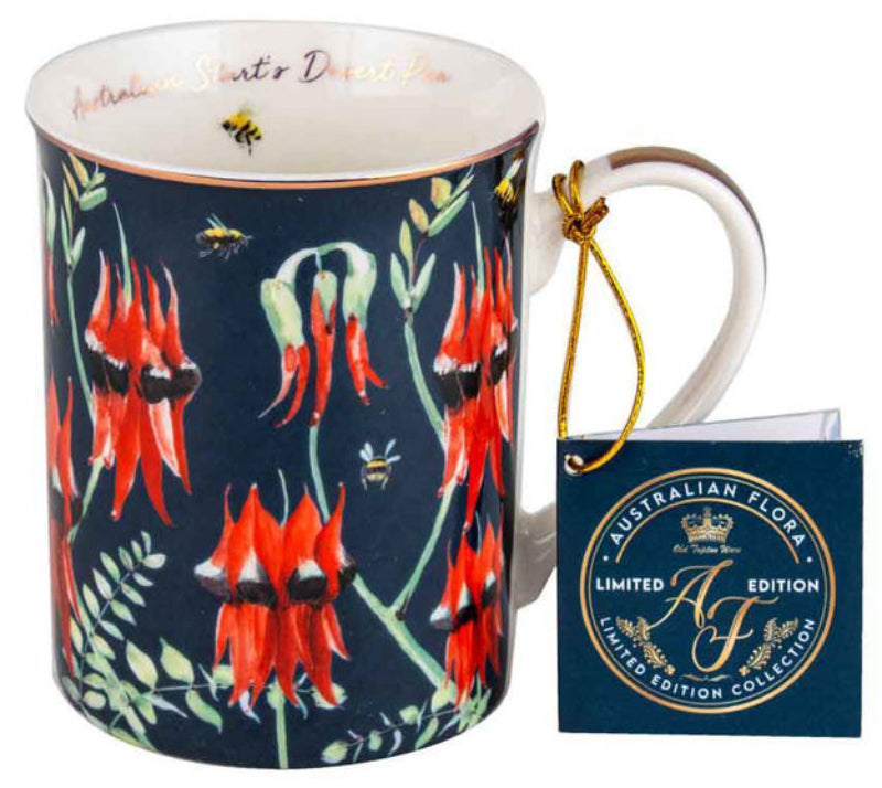 Australian Flora Desert Pea Mug – 430 ml Stoneware Australiana Giftware