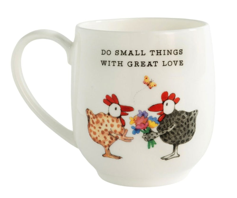 Twigseeds Fine Bone China Cup – “Love” (310 mL, Feathered Philosophers Design)