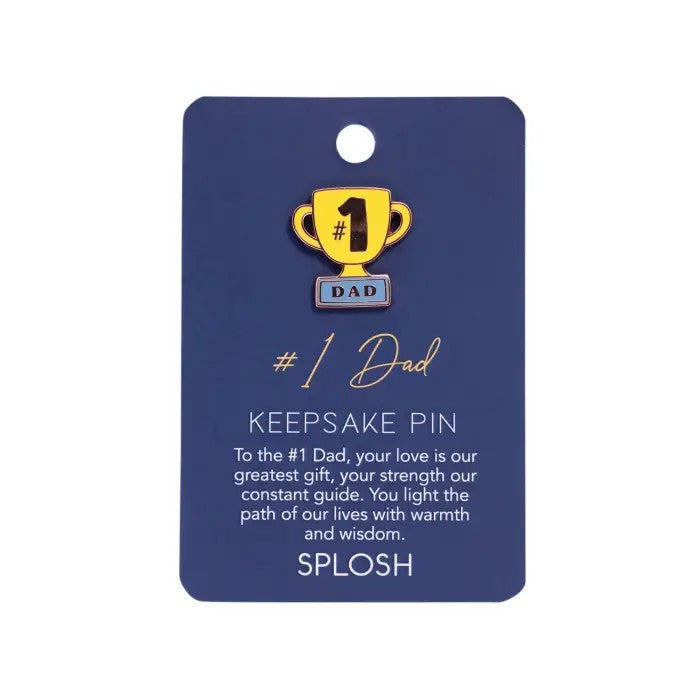 Father's Day #1 Dad Keepsake Pin | Enamel Gift for Dad