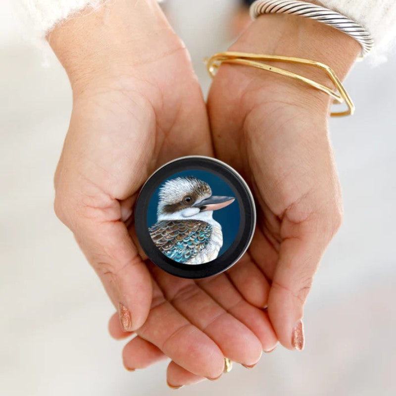 Kookaburra Mini Tin Soy Candle – Australian Sandalwood (15 Hrs)