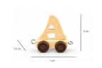 Alphabet Train Carriage - Letter A  | Natural Beech Wood Kaper Kidz
