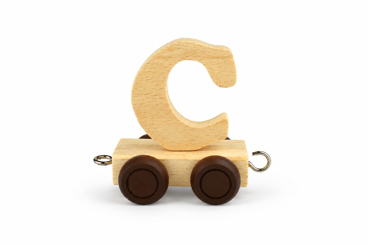 Kaper Kidz Alphabet Train Carriage – Letter C | Natural Beech Wood