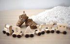 Alphabet Train Carriage – Letter D | Natural Beech Wood