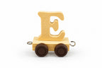 Alphabet Train Carriage – Letter E | Natural Beech Wood
