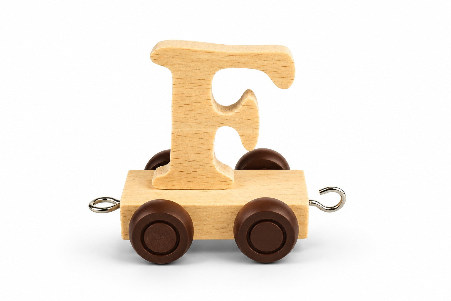 Alphabet Train Carriage – Letter F | Natural Beech Wood