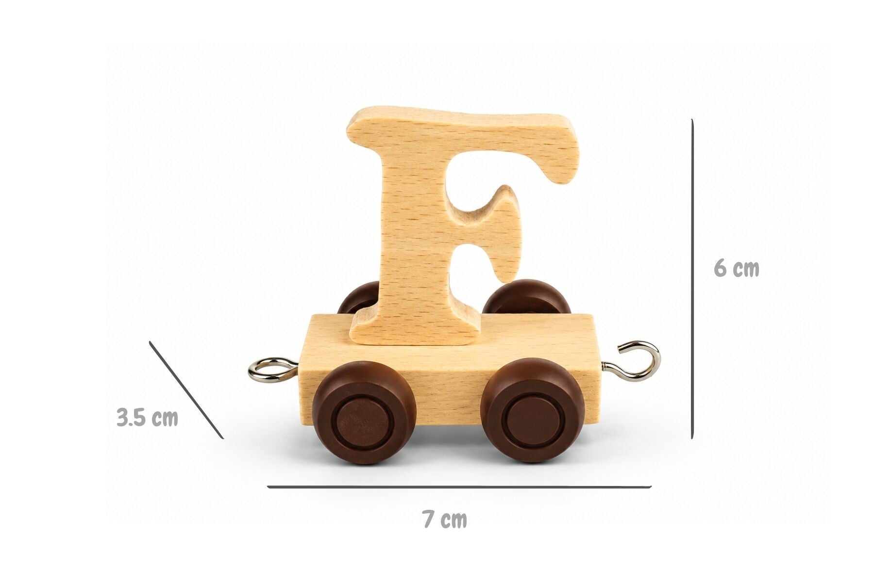 Alphabet Train Carriage – Letter F | Natural Beech Wood