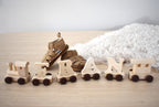 Alphabet Train Carriage – Letter F | Natural Beech Wood