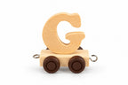 Alphabet Train Carriage – Letter G | Natural Beech Wood