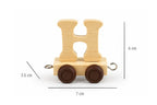 Alphabet Train Carriage – Letter H | Natural Beech Wood