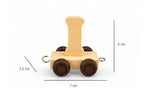 Alphabet Train Carriage – Letter I | Natural Beech Wood