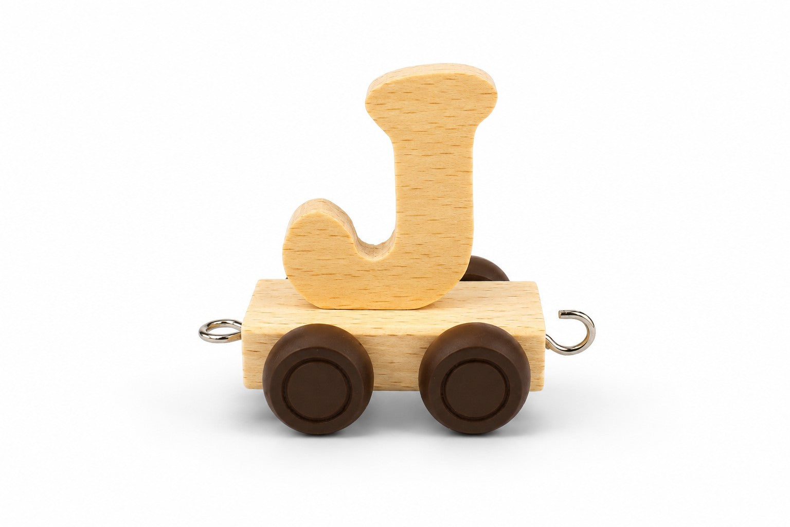 Alphabet Train Carriage – Letter J | Natural Beech Wood