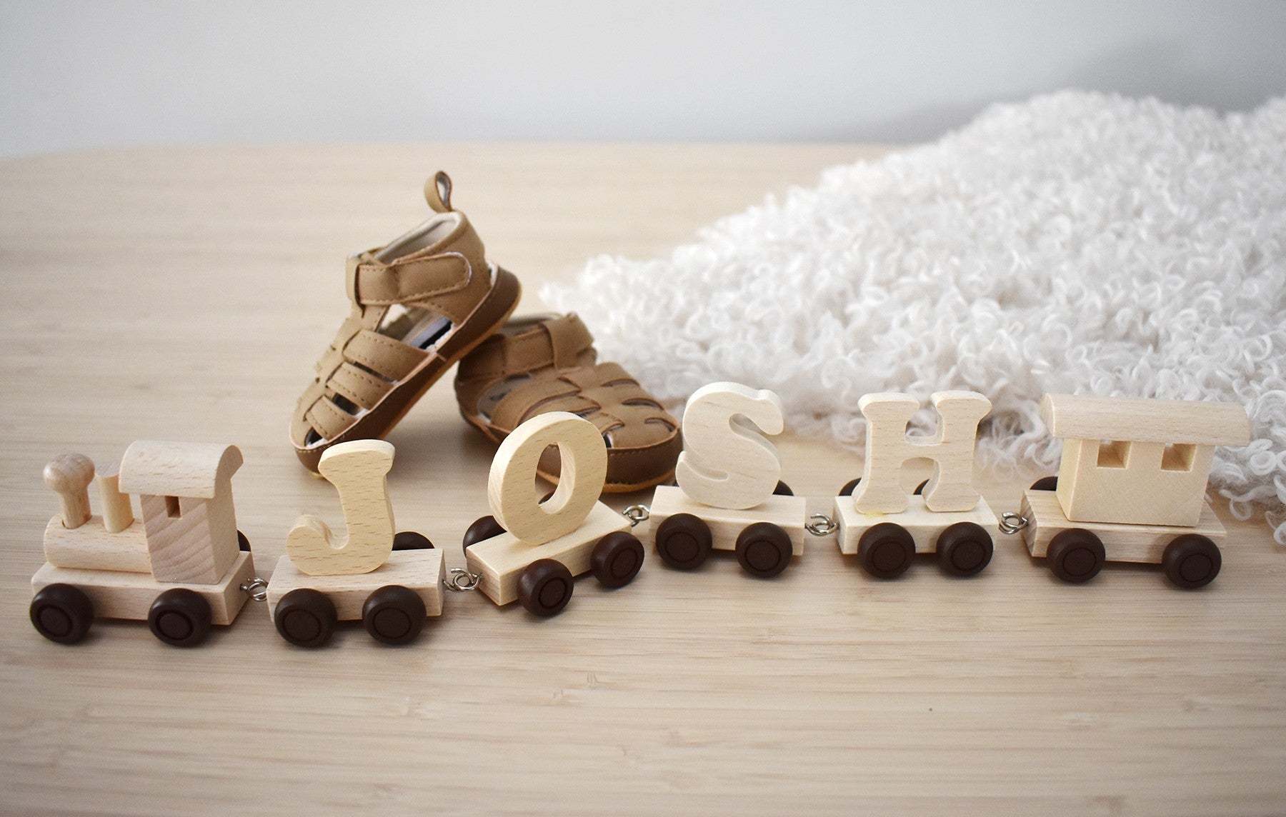 Alphabet Train Carriage – Letter J | Natural Beech Wood
