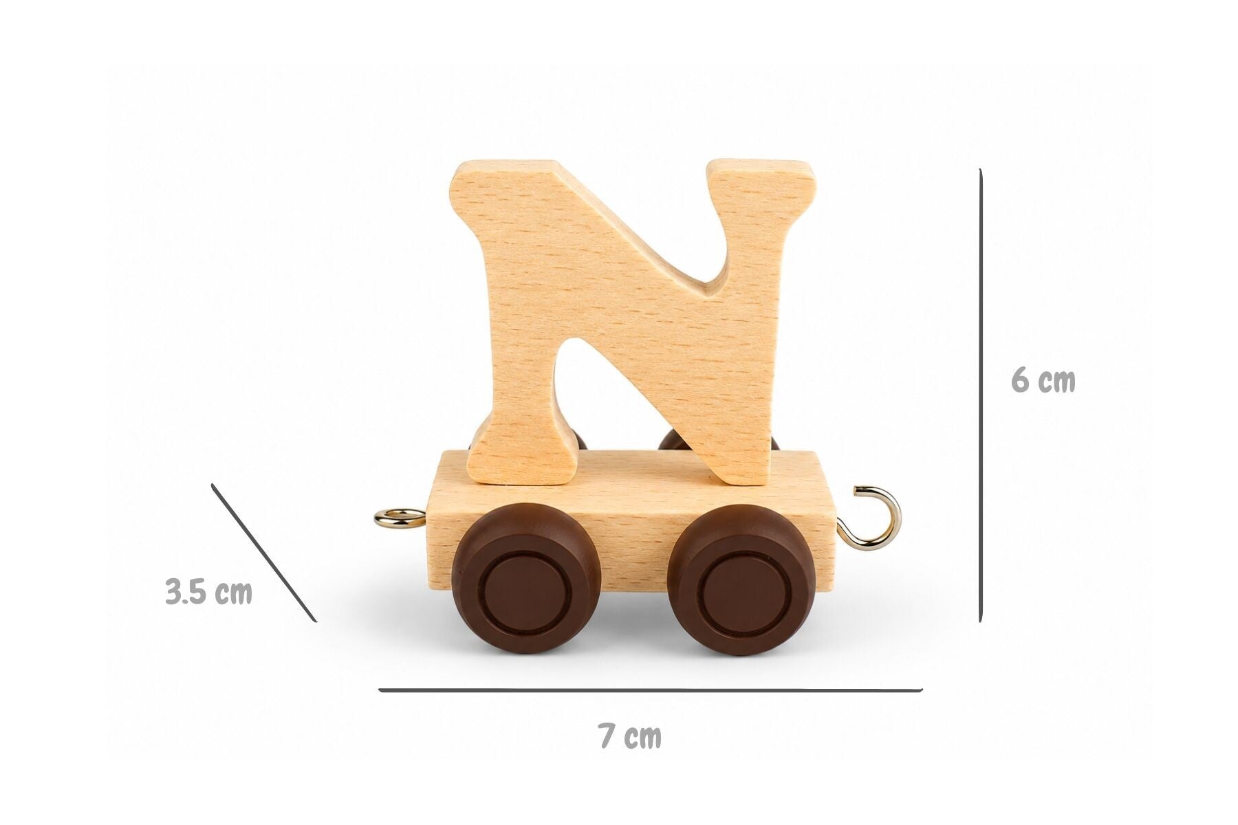 Alphabet Train – Letter N Wooden Carriage