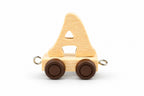 Alphabet Train Carriage - Letter A  | Natural Beech Wood Kaper Kidz