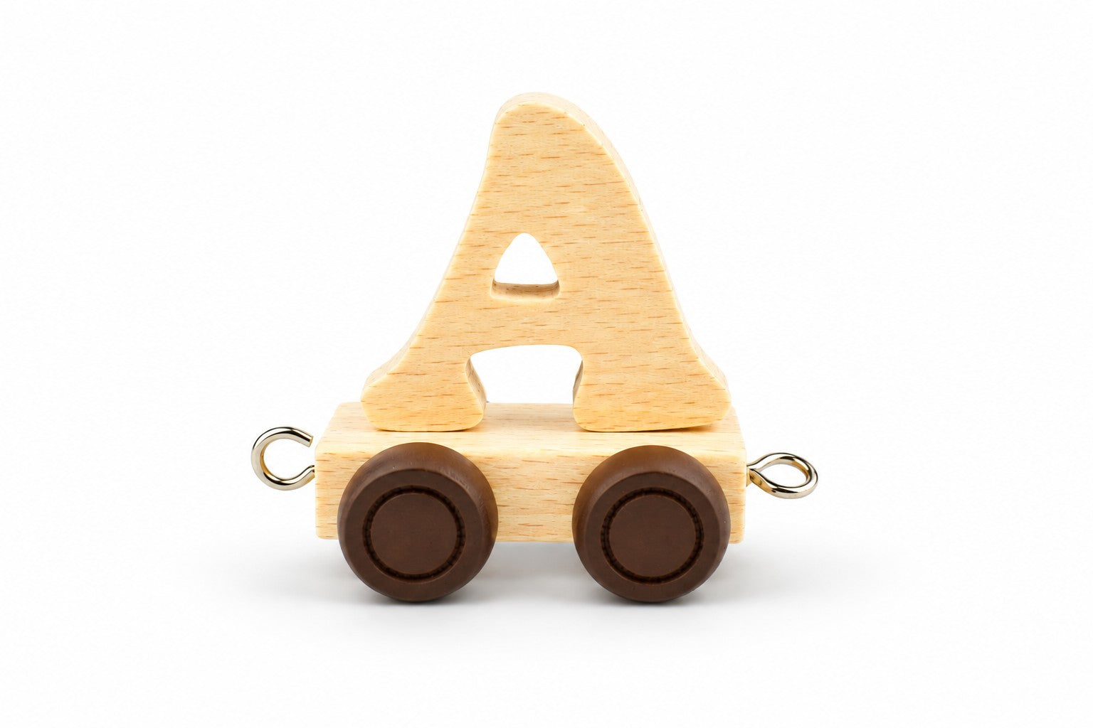 Alphabet Train Carriage - Letter A  | Natural Beech Wood Kaper Kidz