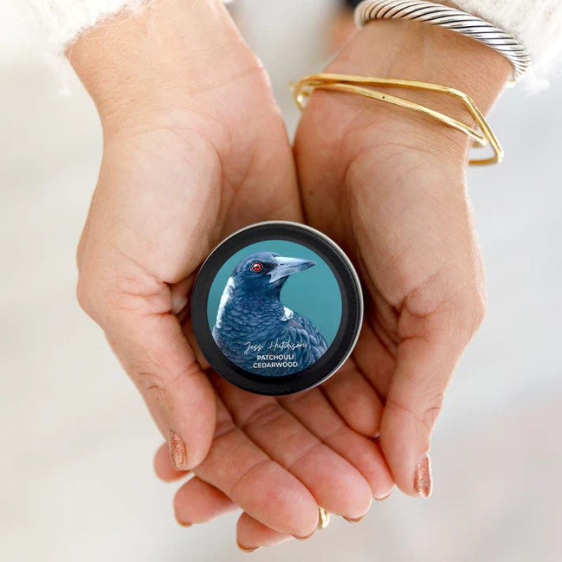 Aroma Pot Mini Tin Soy Candle – Patchouli & Cedarwood (15 hr)