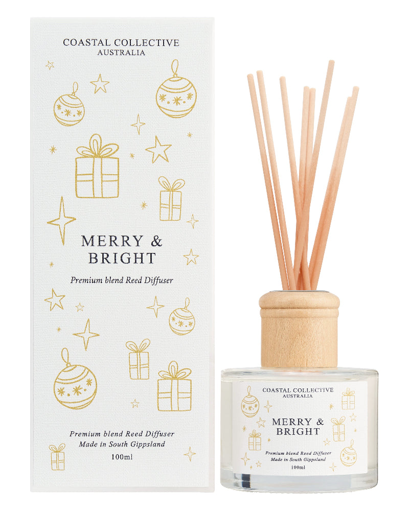 Merry & Bright 100 mL Reed Diffuser | Tropical Fruit & Mint Home Fragrance