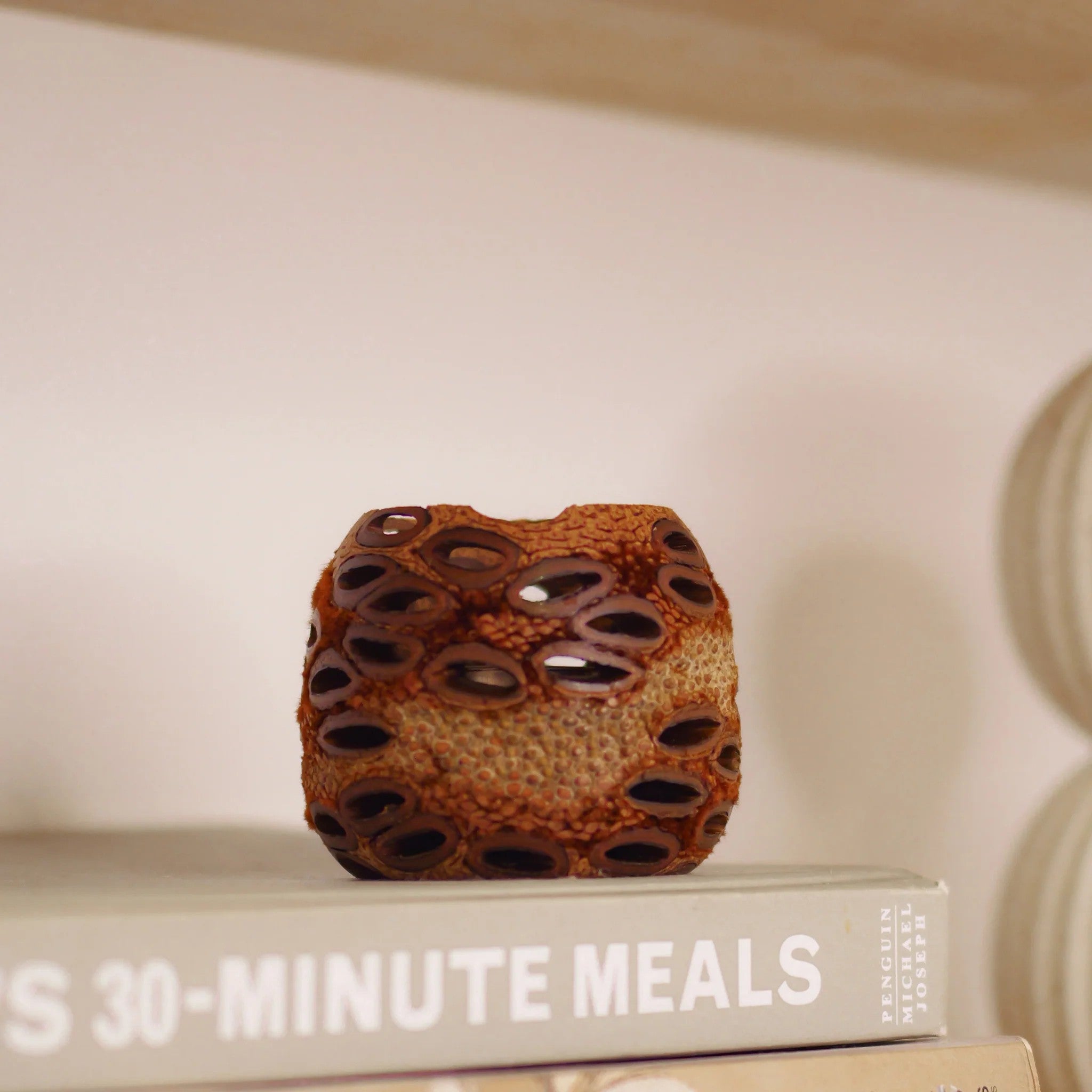 Banksia Mini Hollow Tealight Holder – Natural Banksia grandis Pod