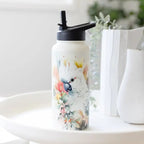 Native Blooms Cockatoo Insulated Water Bottle 950ml – Australian Flora & Fauna