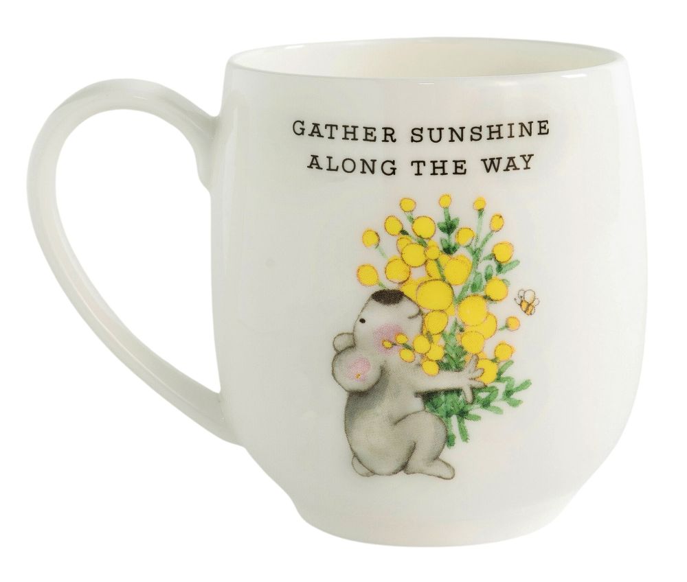 Twigseeds Fine Bone China Cup – “Sunshine” (Feathered Philosophers, 310 mL)