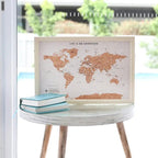 Small World Travel Map with 100 Pins- 53.5cm x 36.5cm x 2cm