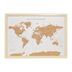 Small World Travel Map with 100 Pins- 53.5cm x 36.5cm x 2cm