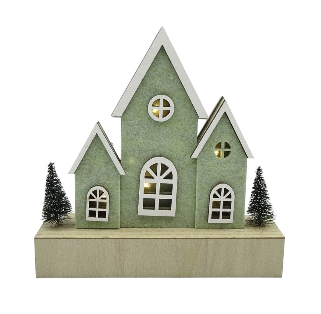 Wooden & Felt Christmas Village LED – Christmas Decoration