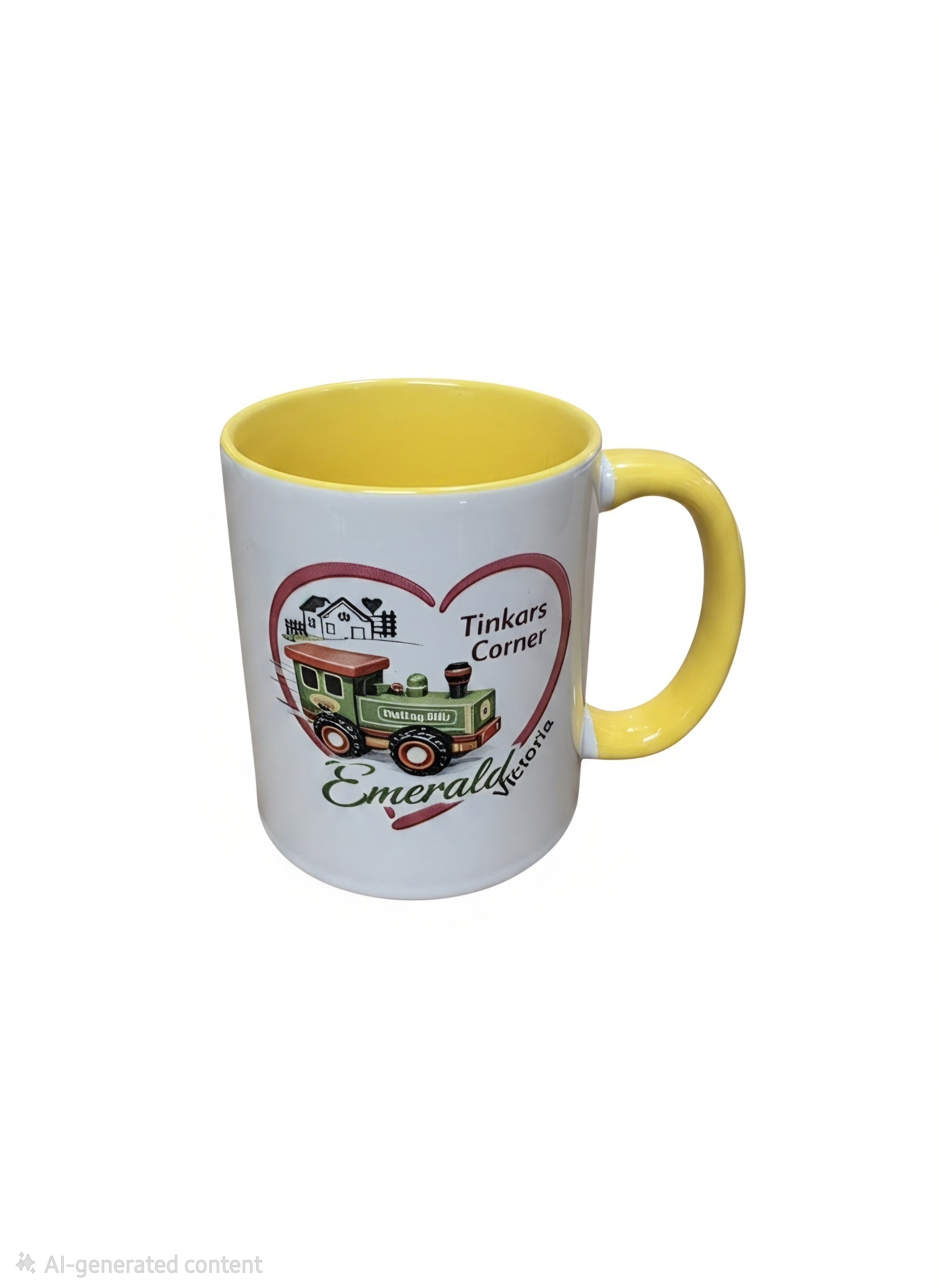 Tinkars Corner Yellow Mug | Emerald Victoria Puffing Billy Gift 325ml